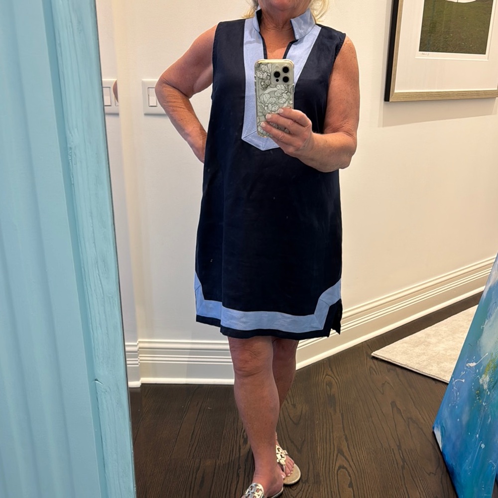 Sail to Sable Navy and Light Blue Dress size XL